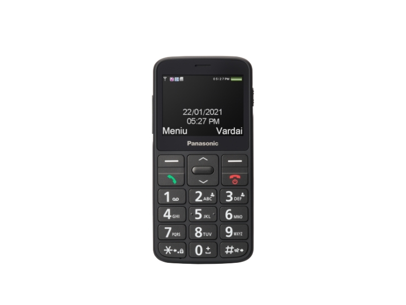 Kx Tu160   Funktionstelefon   Lcd Skærm   320 X 240 Pixels   Rear Camera 0,3 Mp   Sort fra Panasonic