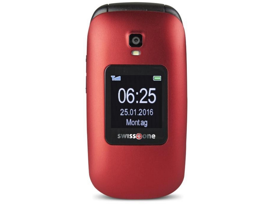 Bbm 625, Muslingeskal, Single Sim, 6,1 Cm (2.4"), 0,3 Mp, 800 Mah, Rød fra Swisstone