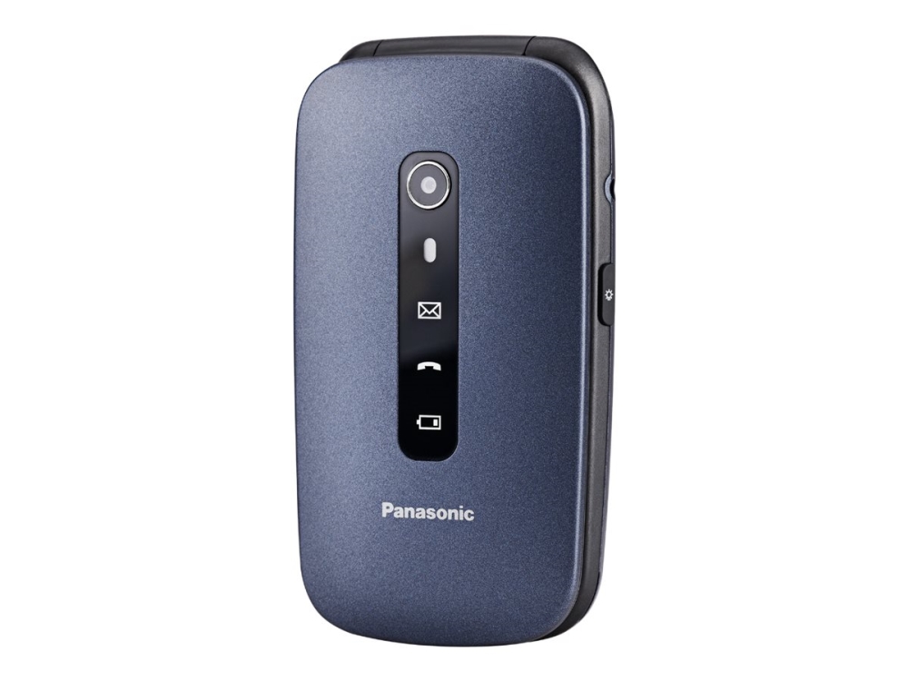 Kx Tu550   4g Funktionstelefon   Ram 64 Mb   Microsd Slot   Lcd Skærm   240 X 320 Pixels   Rear Camera 1,2 Mp   Blå fra Panasonic