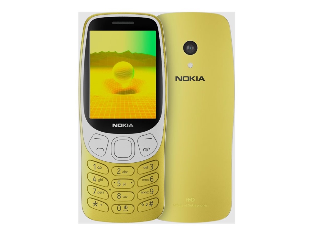 Nokia 3210   4g Funktionstelefon   Dual Sim   Ram 64 Mb   Intern Hukommelse 128 Mb   Microsd Slot   Rear Camera 2 Mp   Y2k Gold fra Hmd Global