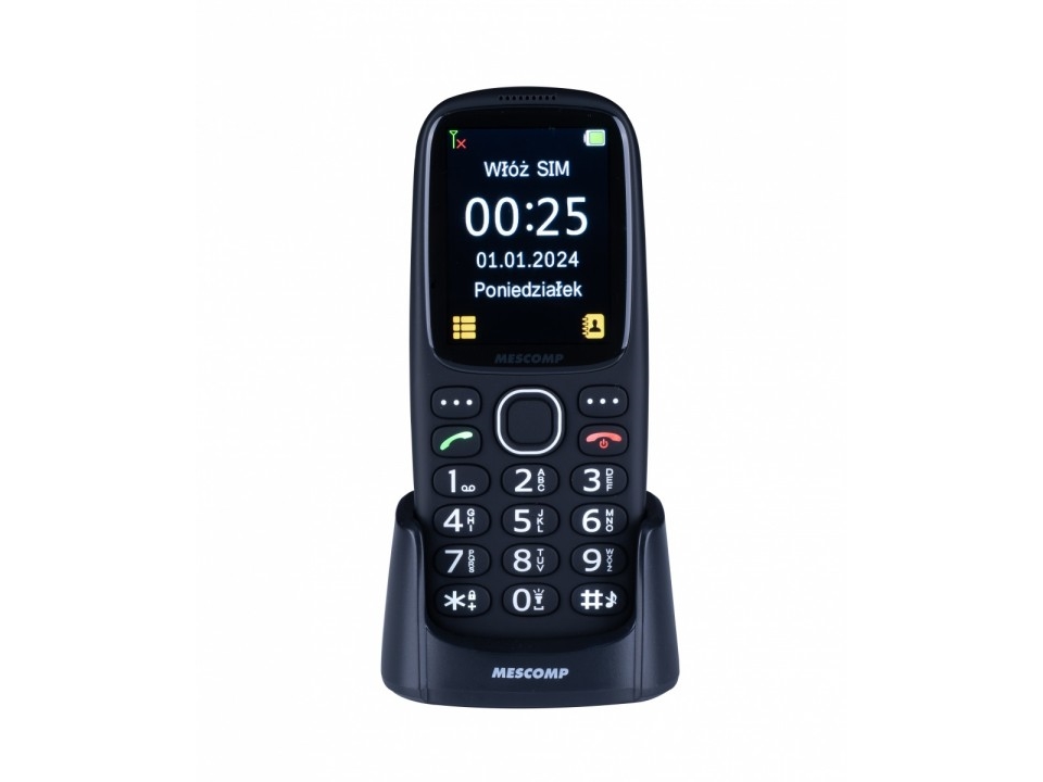 Mobiltelefon Mescomp Mt 166 Edgar Elegant 4gb Mobiltelefon Til Seniorer fra Mesmed