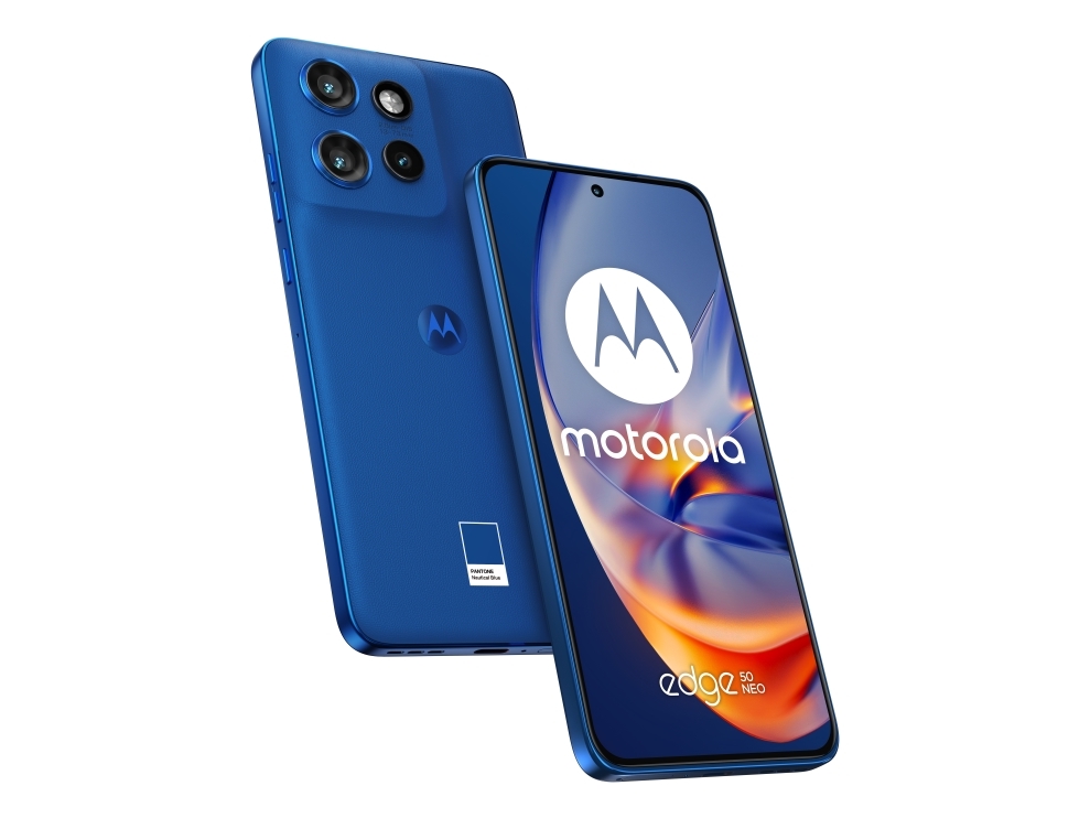Edge 50 Neo , 16,1 Cm (6.36"), 8 Gb, 256 Gb, 50 Mp, Android 14, Blå fra Motorola