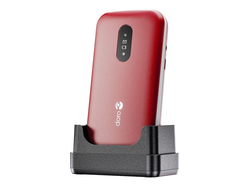 2821   4g Funktionstelefon   Intern Hukommelse 17 Mb   Microsd Slot   320 X 240 Pixels   Rear Camera   Rød Hvid fra Doro