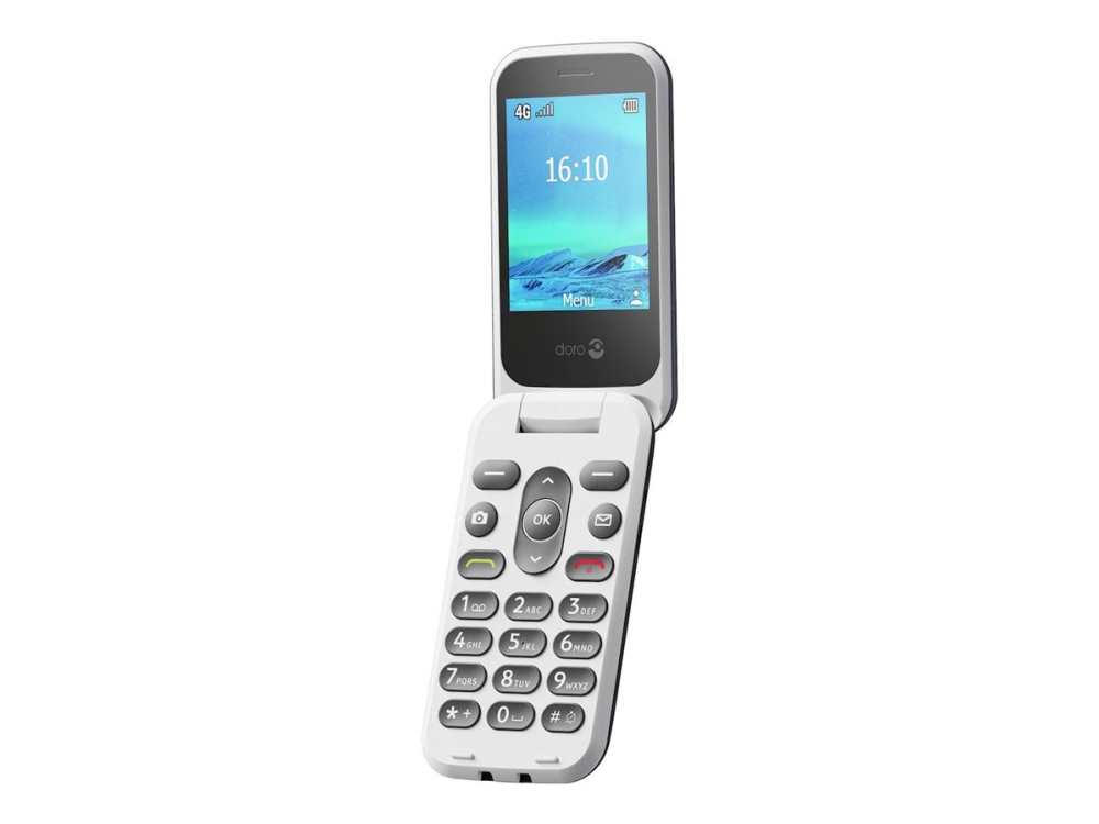 2821   4g Funktionstelefon   Intern Hukommelse 17 Mb   Microsd Slot   320 X 240 Pixels   Rear Camera   Blå fra Doro