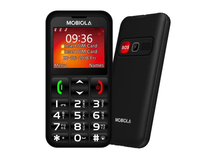 Mb700, Menu, Dual Sim, 5,59 Cm (2.2"), 0,3 Mp, 800 Mah, Sort fra Mobiola