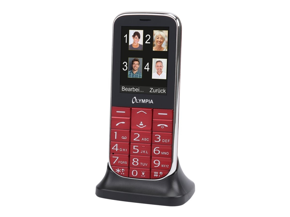 Joy Ii   Funktionstelefon   Dual Sim   Microsd Slot   Lcd Skærm   Rød fra Olympia