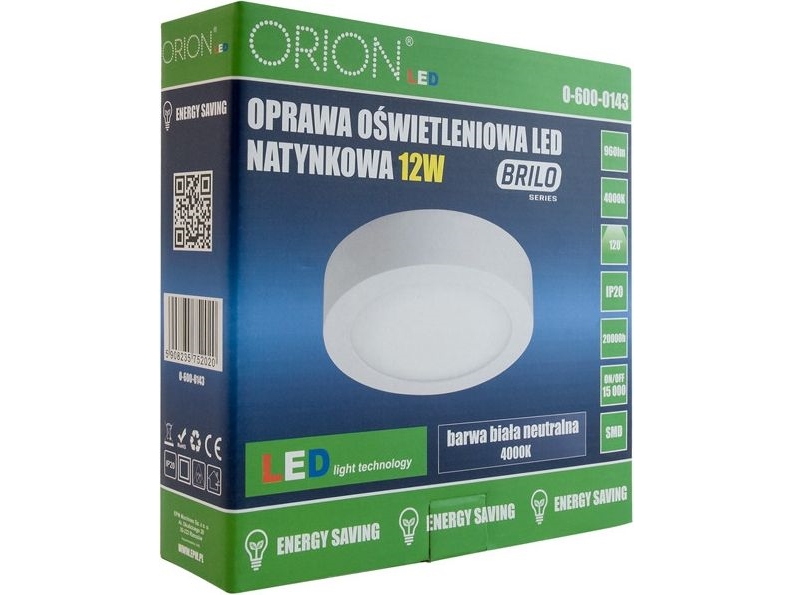 Lampa Sufitowa   1x12w Led (o 600 0143) fra Orion