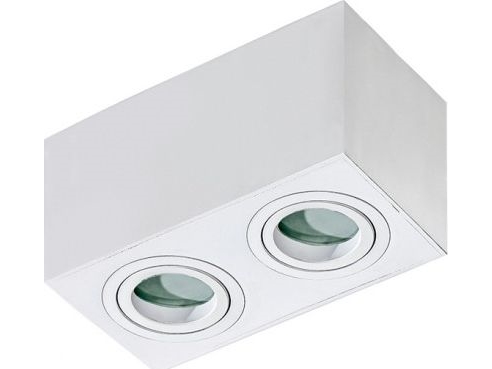Loftslampe   Brant 2 Square Hvid Kuppel Loftslampe Az2826 fra Azzardo