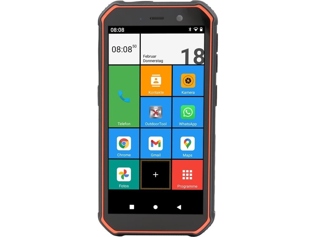 Trek, 14 Cm (5.5"), 3 Gb, 32 Gb, 13 Mp, Android 10, Sort, Orange fra Olympia