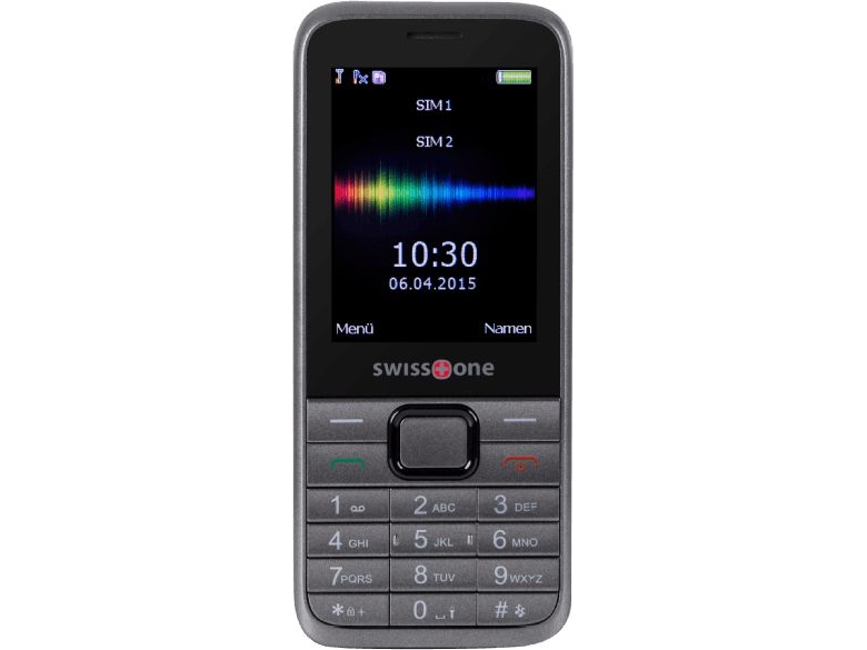 Telefon Komórkowy   Dual Sim Szary fra Swisstone